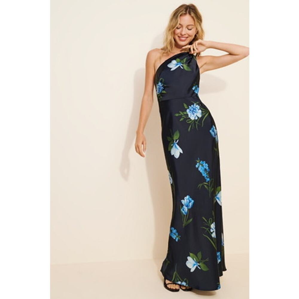 Sachin & Babi Delphine One Shoulder Gown, EUC, Size 8 - Picture 3 of 5